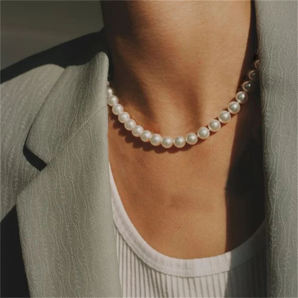 French Vintage Imitation Pearl Chain Necklace For Women Simple Acrylic Beads Choker Fashion Jewelry Elegant Accessories
French Vintage Imitation Pearl Chain Necklace For Women Simple Acrylic Beads Choker Fashion Jewelry Elegant Accessories