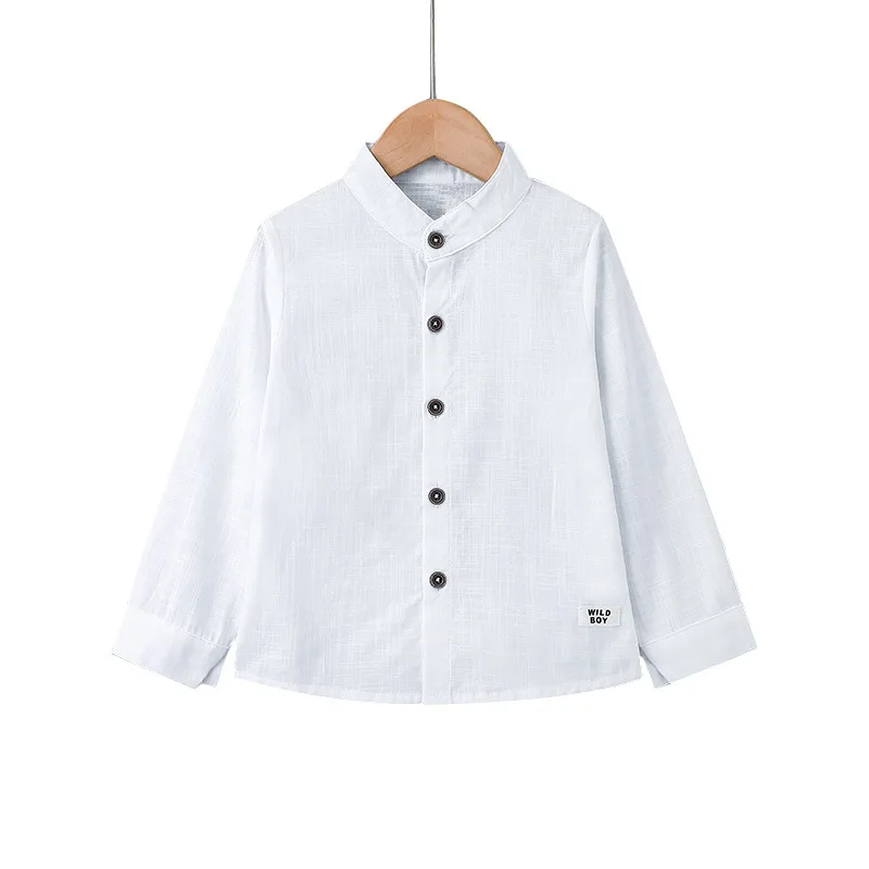 2022 Boys Shirts Cotton Blouses Breathable Children's Clothing Long Sleeve Stand Collar Kids Clothes Tops White Shirt
2022 Boys Shirts Cotton Blouses Breathable Children's Clothing Long Sleeve Stand Collar Kids Clothes Tops White Shirt
