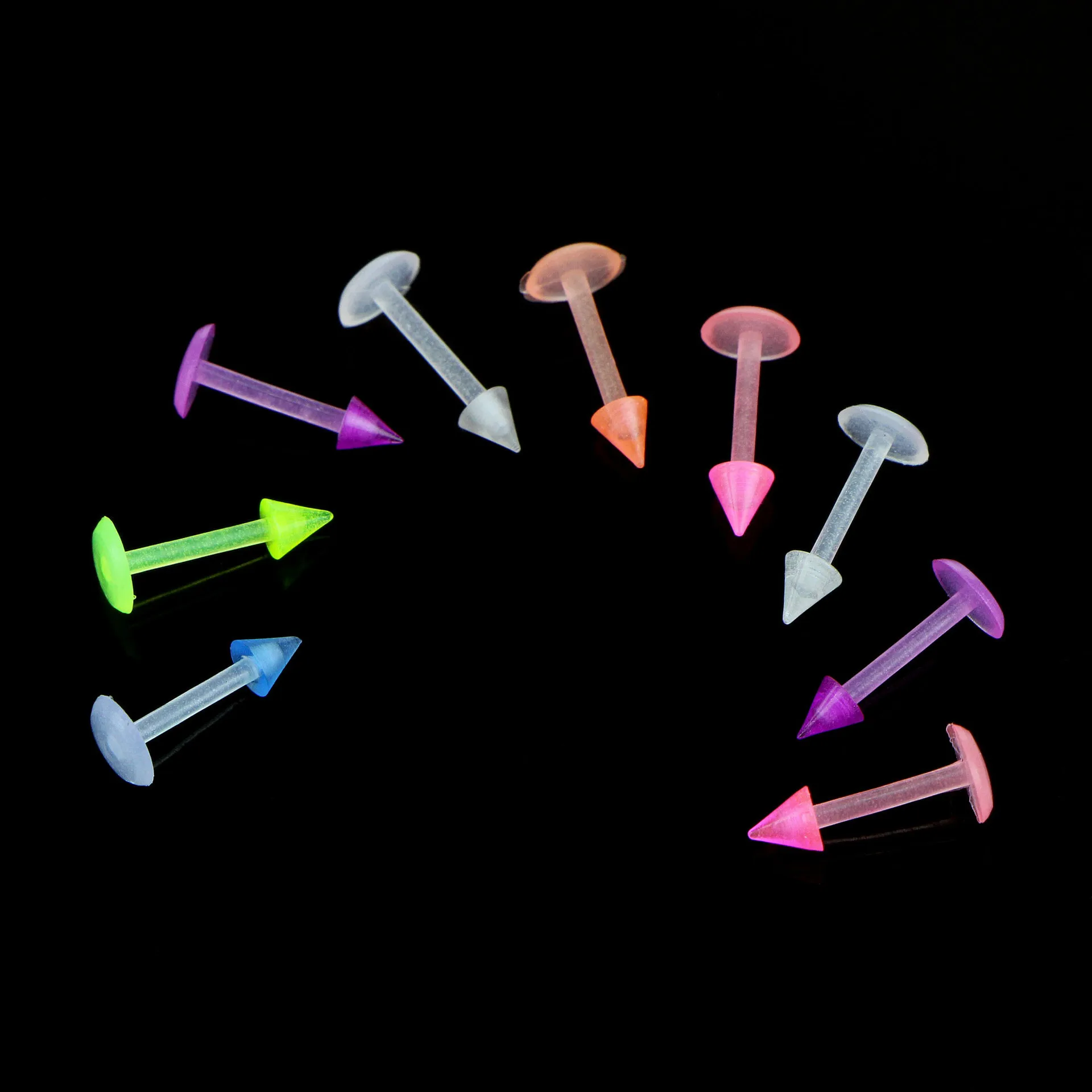 WKOUD 10 Pcs/lot Acrylic Lip Nail Earrings Piercing Mixed Colors Set Lip Ear Cartilage Body Piercings Jewelry Glow For Woman Man
WKOUD 10 Pcs/lot Acrylic Lip Nail Earrings Piercing Mixed Colors Set Lip Ear Cartilage Body Piercings Jewelry Glow For Woman Man