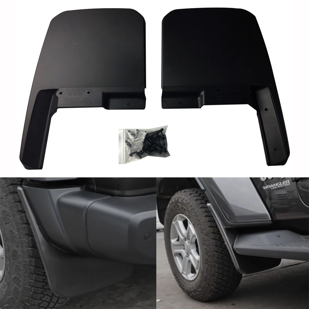 Front and Rear Mud Guards Fender Flares 4 Piece for Jeep Wrangler JL 2018-2020 LANTSUN JL1002
Front and Rear Mud Guards Fender Flares 4 Piece for Jeep Wrangler JL 2018-2020 LANTSUN JL1002