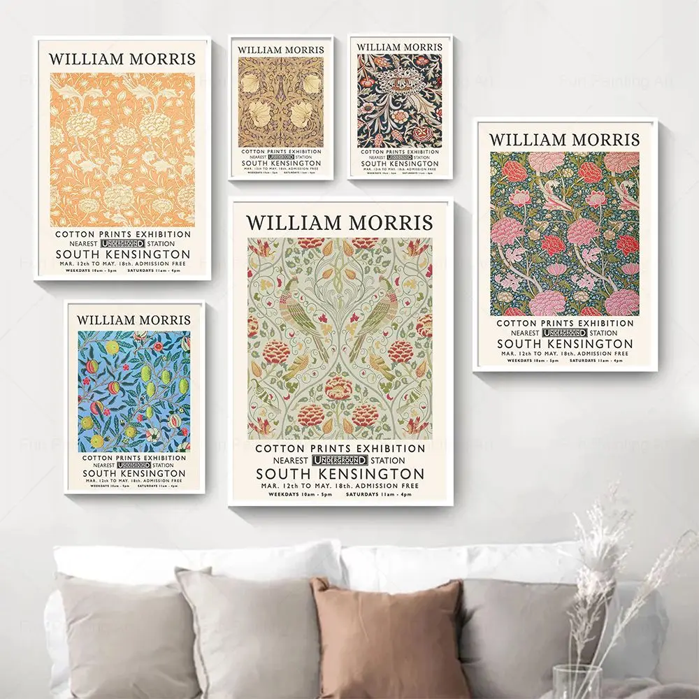 

Vintage William Morris Abstract Flower Wall Art Canvas Painting Nordic Posters And Prints Wall Pictures for Living Room Decor