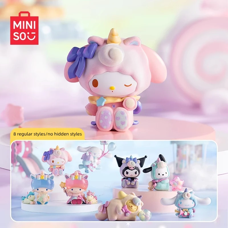 

MINISO Blind Box Sanrio Fantasyland Series Ornaments Kawaii My Melody Kuromi Decorative Model Children's Toys Birthday Gift