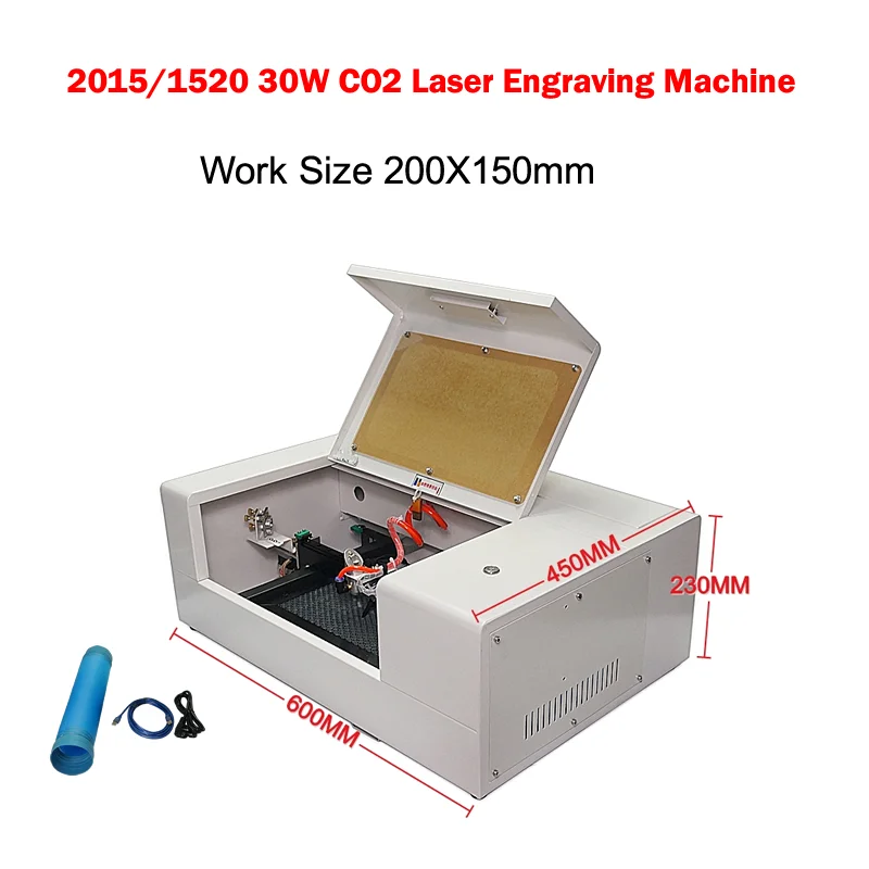 LY Mini Laser 2015/1520 30W CO2 Laser Engraver Engraving Cutting Machine Kit with Honeycomb Board USB Port Work Size 200*150mm
LY Mini Laser 2015/1520 30W CO2 Laser Engraver Engraving Cutting Machine Kit with Honeycomb Board USB Port Work Size 200*150mm