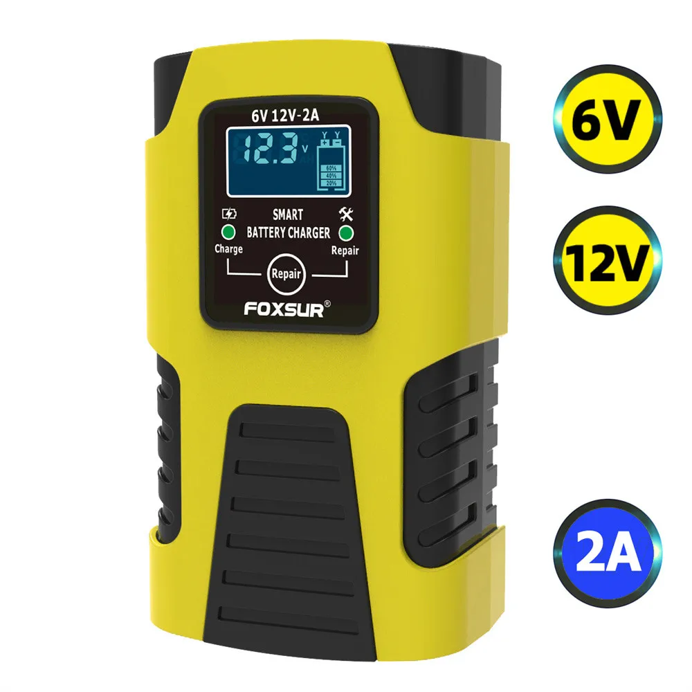 Full Automatic Motorcycle Battery Charger 6V 12V 2A Digital Display Battery Charger Power Pulse Repair Charging Lead Acid
Full Automatic Motorcycle Battery Charger 6V 12V 2A Digital Display Battery Charger Power Pulse Repair Charging Lead Acid