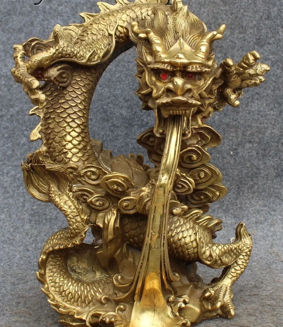 free shipping 10" China Pure Bronze Fengshui Zodiac Year Dragon Dragons Success Animal Statue
free shipping 10" China Pure Bronze Fengshui Zodiac Year Dragon Dragons Success Animal Statue