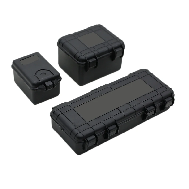 

3Pcs Plastic Rc Car Storage Box Decoration Tool for Traxxas Trx4 Axial Scx10 90046 D90 1/10 Rc Crawler Accessories Black