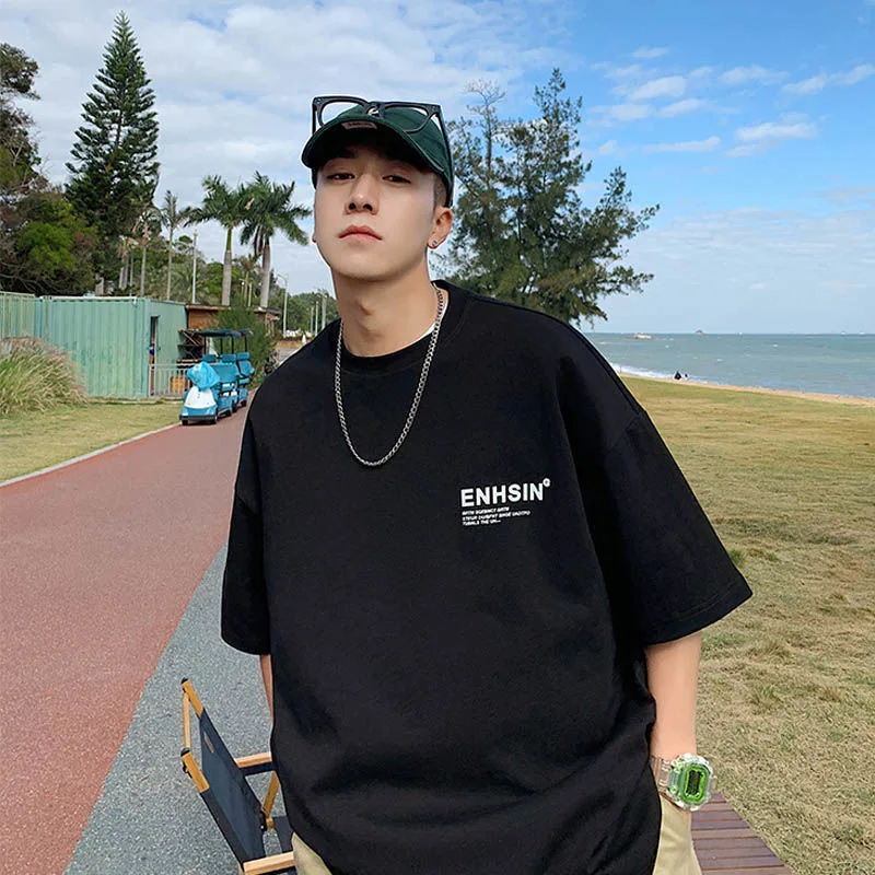 2023 New Summer Men's T-shirt Pure Cotton Premium Alphabet Print Korean Street Hip-hop Men's Short Sleeve Casual Unisex Top
2023 New Summer Men's T-shirt Pure Cotton Premium Alphabet Print Korean Street Hip-hop Men's Short Sleeve Casual Unisex Top