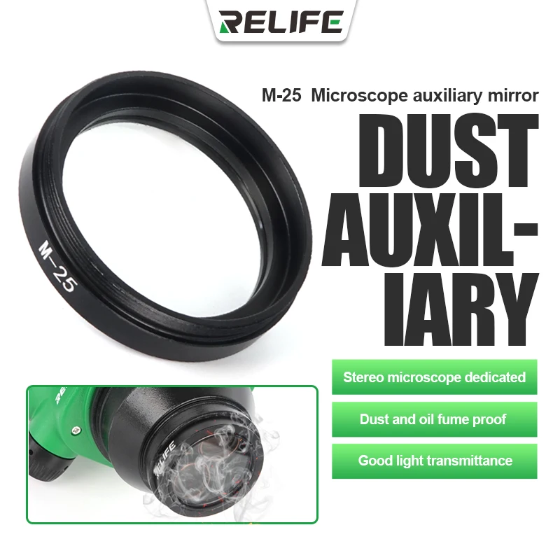 RELIFE M-25 Microscope Dustproof Lens For Repair Anti-Smoke And Protective Lens Dust-proof Iens Oil-proof Iens Glass Lens
RELIFE M-25 Microscope Dustproof Lens For Repair Anti-Smoke And Protective Lens Dust-proof Iens Oil-proof Iens Glass Lens