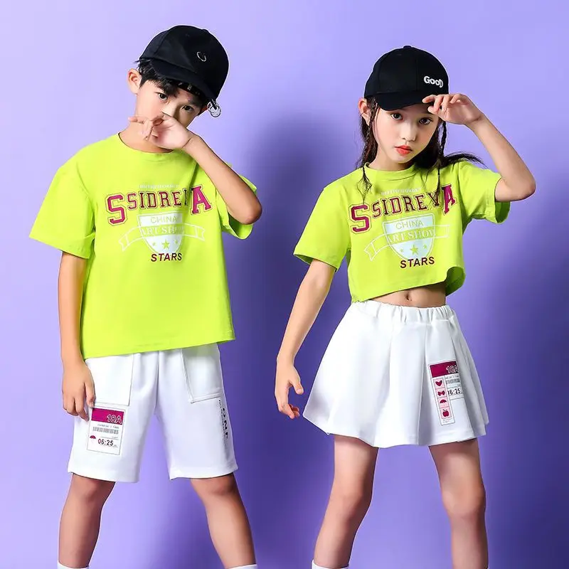 2 PCS Kid Clothing Oversized T Shirt Crop Top Summer Shorts Checkered Skirt Mini for Girls Boys Jazz Dance Costume Set Clothes
2 PCS Kid Clothing Oversized T Shirt Crop Top Summer Shorts Checkered Skirt Mini for Girls Boys Jazz Dance Costume Set Clothes