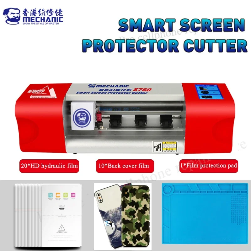 S760 MECHANIC AI Auto Film cutting machine with touch screen mobile phone camera tablet front back cover protect film cut tool
S760 MECHANIC AI Auto Film cutting machine with touch screen mobile phone camera tablet front back cover protect film cut tool