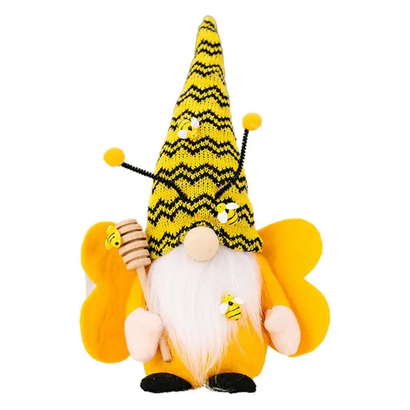 

Spring Gnomes Bee Decoration Spring Gnome Decor Bee Decoration Faceless Dwarf Plush With Wings And Antennae For Family Friends