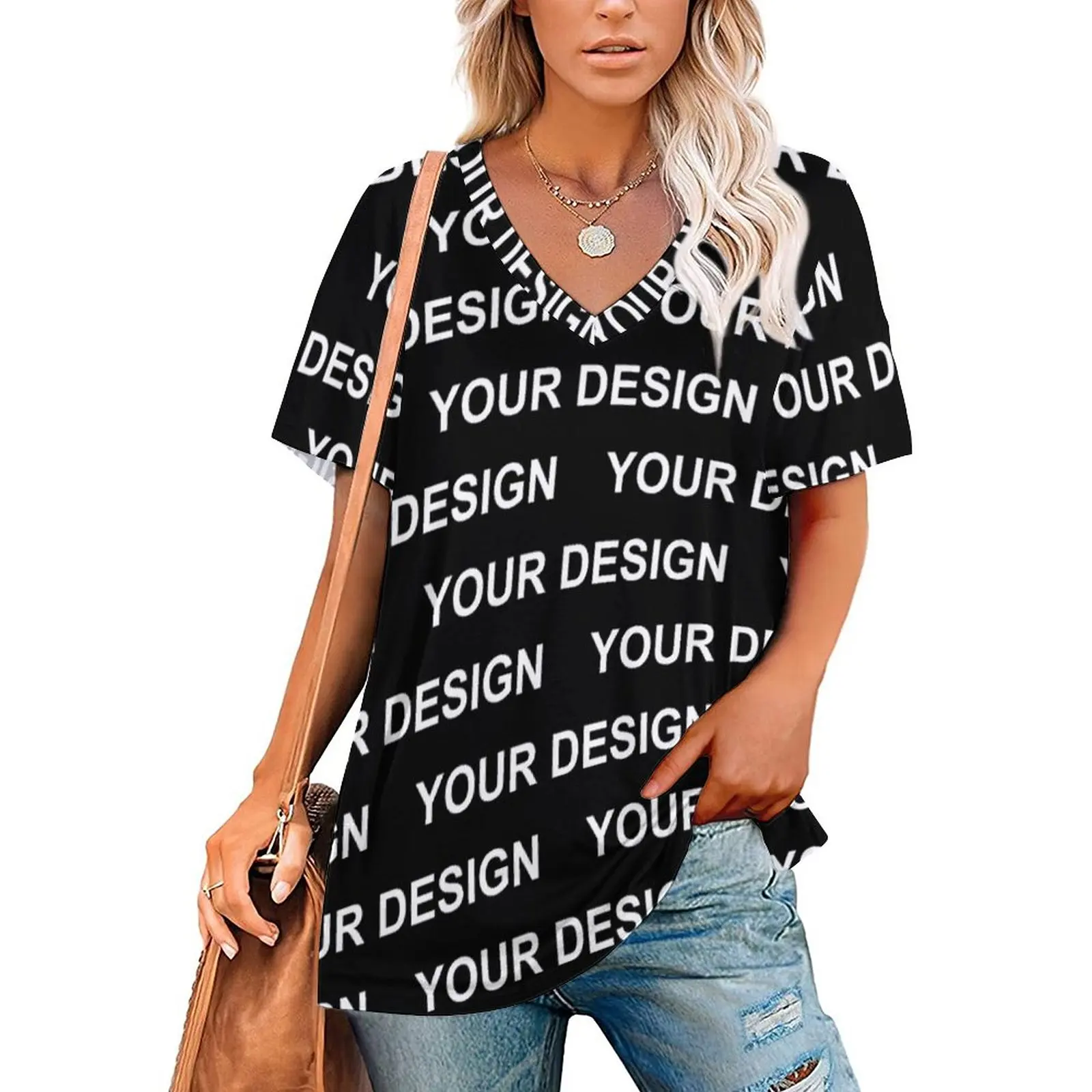Футболки Add Design на заказ, сделанные на заказ Базовые Футболки с V-образным вырезом, Милая футболка оверсайз с коротким рукавом, сексуальные топы с принтом
Футболки Add Design на заказ, сделанные на заказ Базовые Футболки с V-образным вырезом, Милая футболка оверсайз с коротким рукавом, сексуальные топы с принтом