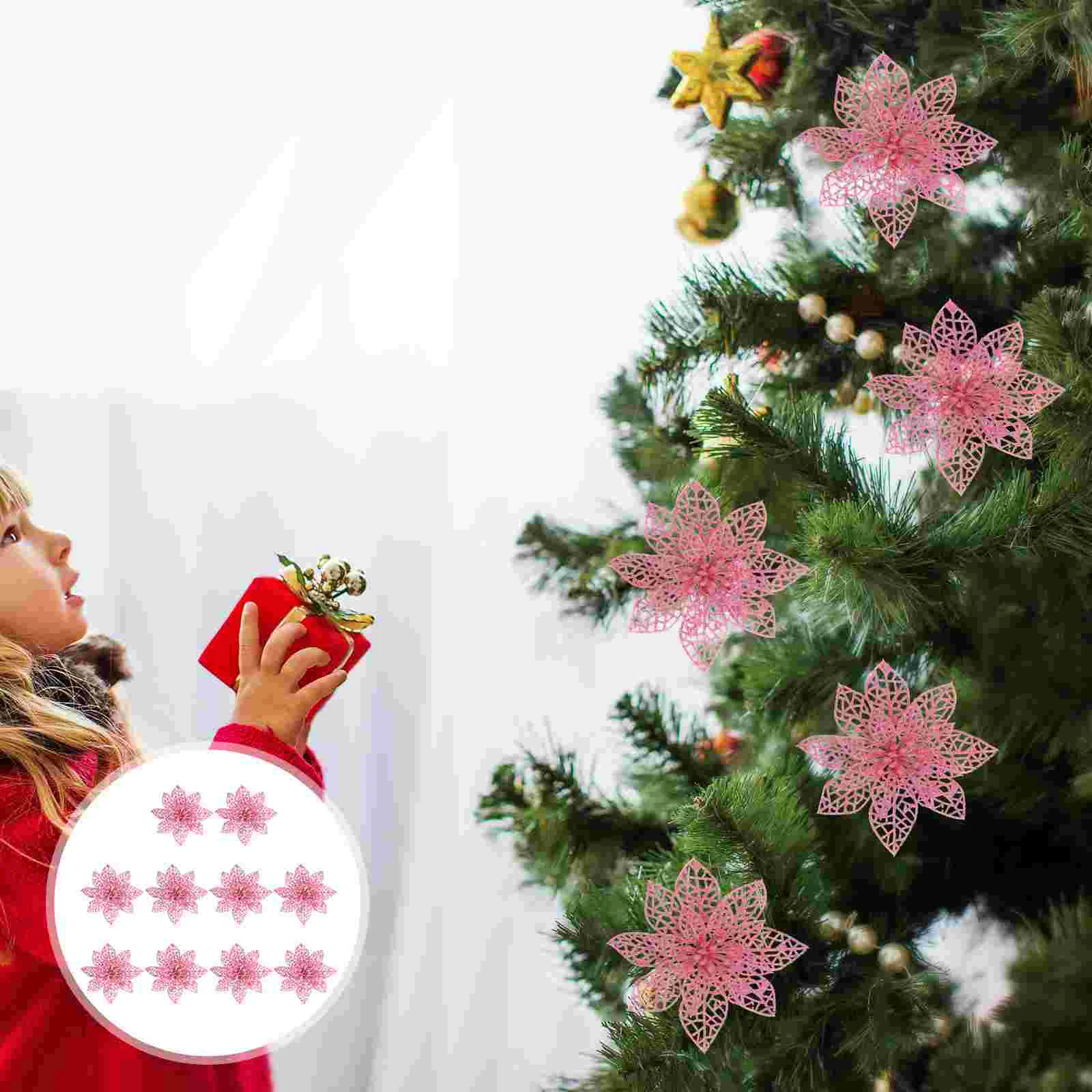 Artificial Flowers Simulated Christmas Artificial Flowers Plastic Decorative Flowers for Christmas Tree Pink A35
Artificial Flowers Simulated Christmas Artificial Flowers Plastic Decorative Flowers for Christmas Tree Pink A35