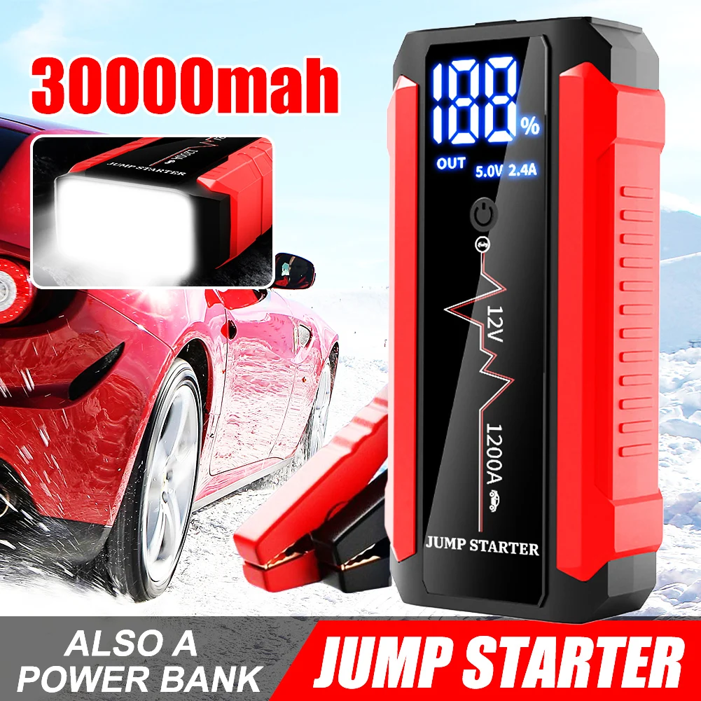30000mAh Car Battery Jump Starter 1200A Power Bank Portable Emergency Start-up Charger For Cars Booster Battery Starting Device
30000mAh Car Battery Jump Starter 1200A Power Bank Portable Emergency Start-up Charger For Cars Booster Battery Starting Device