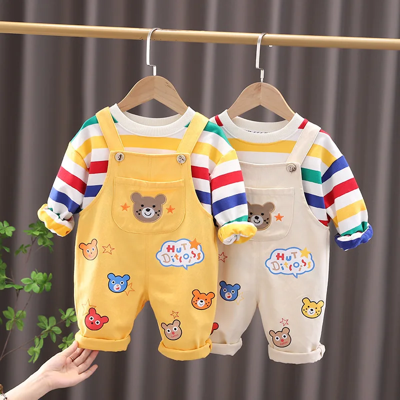 Spring Autumn Baby Boy Clothes 18 to 24 Months Cartoon Printed O-neck Long Sleeve T-shirts and Overalls Toddler Boys Outfit Set
Spring Autumn Baby Boy Clothes 18 to 24 Months Cartoon Printed O-neck Long Sleeve T-shirts and Overalls Toddler Boys Outfit Set
