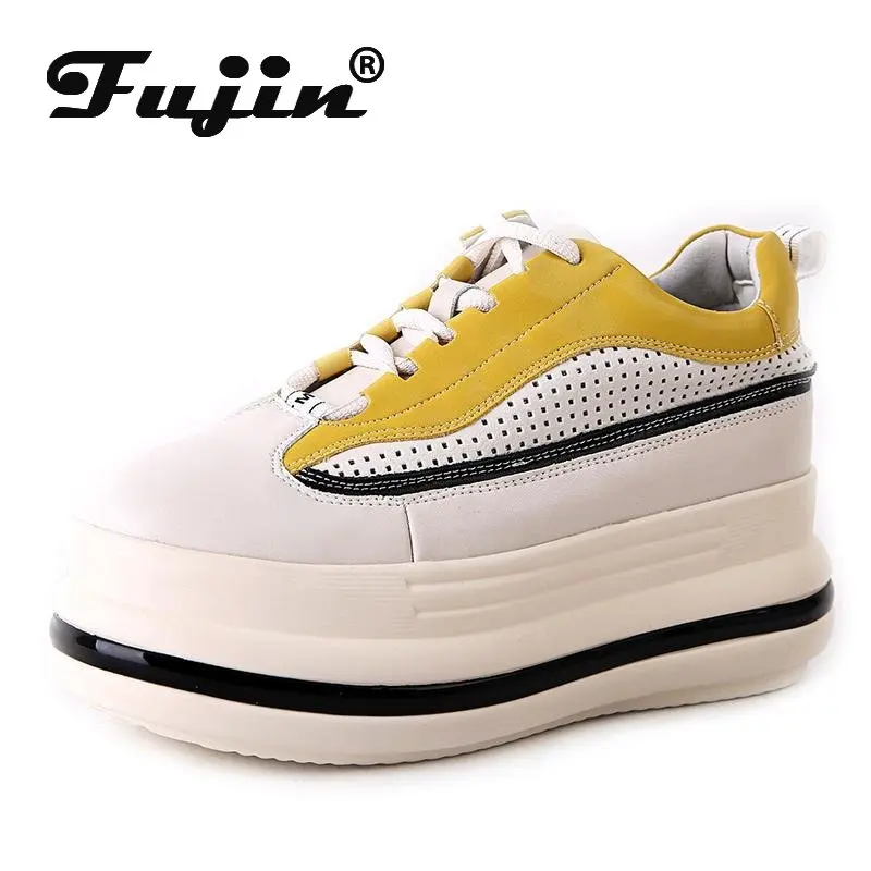 Fujin 7cm Natural Cow Genuine Leather Leisure Breathable Hollow Summer Women Sandals Platform Wedge Chunky Sneakers Vulcanize
Fujin 7cm Natural Cow Genuine Leather Leisure Breathable Hollow Summer Women Sandals Platform Wedge Chunky Sneakers Vulcanize