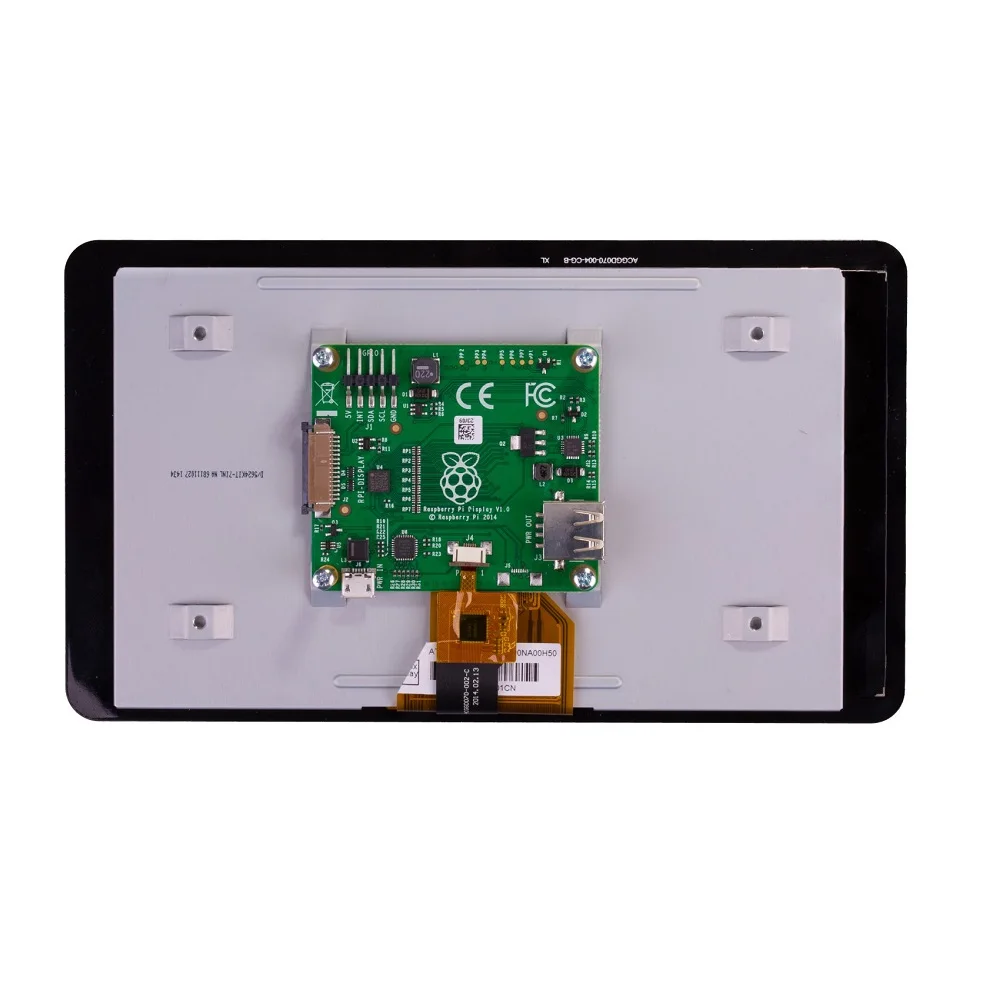 

RASPBERRYPI-DISPLAY Daughter Board, Raspberry Pi 7" Touch Screen Display, 10 Finger Capacitive Touch