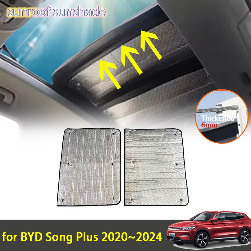 

For BYD Song Plus DM-i EV 2024 2023 2022 2021 2020 Accessorie Sunroof Sunshade Roof Sunscreen Heat Insulation Windscreen Styling
