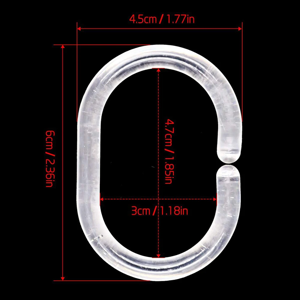 Accessories Shower Curtain Rings Rail Guide Single Hook Universal 6 X 4cm C-shape Oval Clear Hanger Plastic Pole
Accessories Shower Curtain Rings Rail Guide Single Hook Universal 6 X 4cm C-shape Oval Clear Hanger Plastic Pole