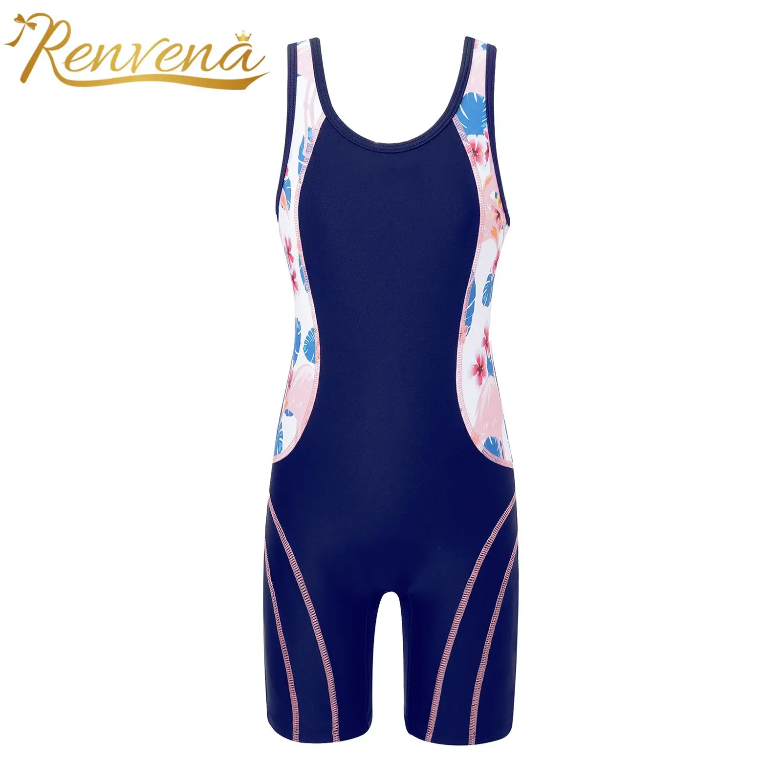 Kid's Swimsuit Girls One-piece Floral Print Keyhole Back Sleeveless Jumpsuit Childrens Bathing Bodysuit Pool Beach Swimwear
Kid's Swimsuit Girls One-piece Floral Print Keyhole Back Sleeveless Jumpsuit Childrens Bathing Bodysuit Pool Beach Swimwear