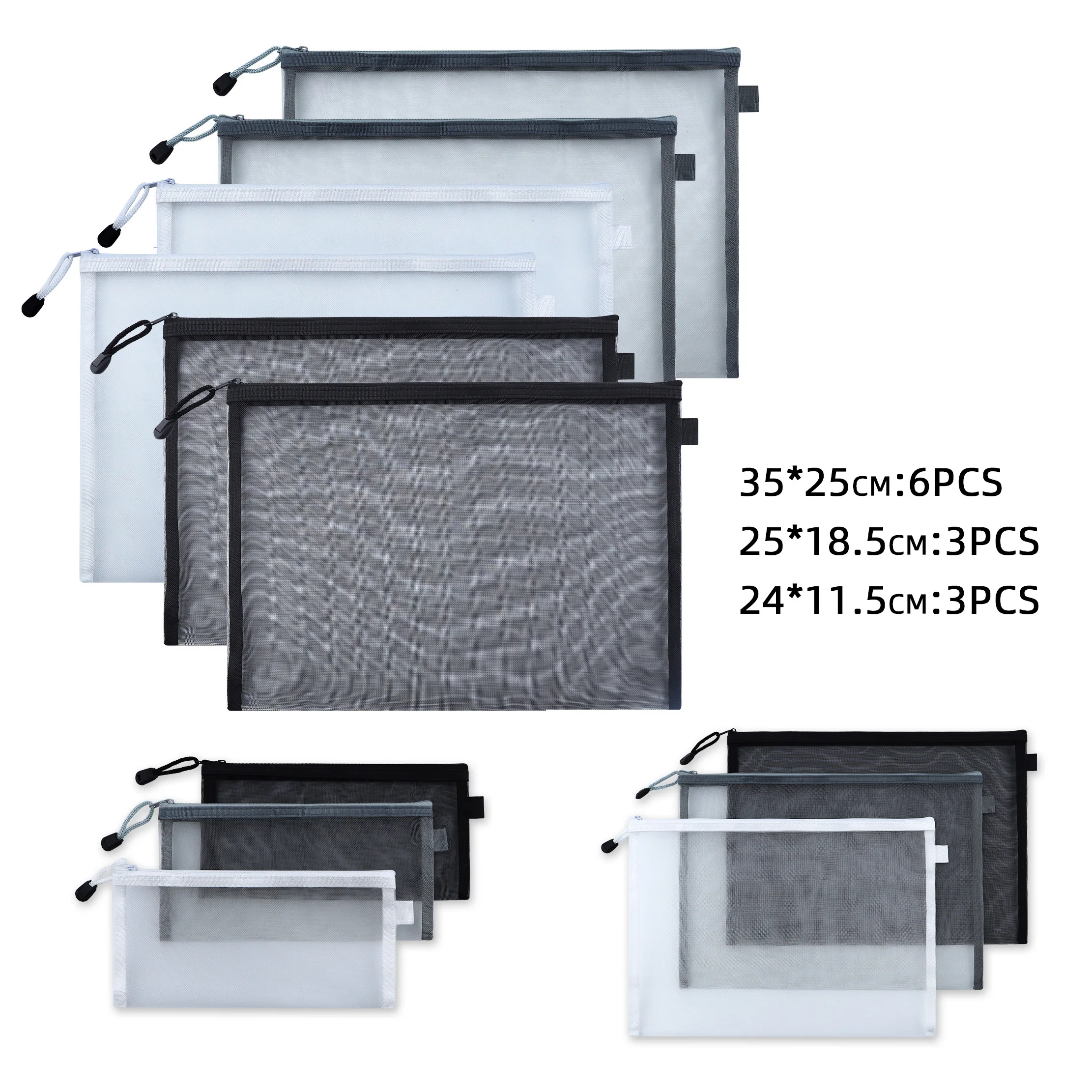 12-piece mesh zipper bag folder zipper folder a 4A 5A 6 school office supplies pencil case storage bag
12-piece mesh zipper bag folder zipper folder a 4A 5A 6 school office supplies pencil case storage bag