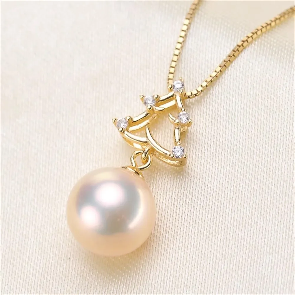 

DIY Pearl Accessories S925 Silver Cedar Tree Pearl Pendant with Empty Bracelet Fit 8-10mm Round Elliptical Beads D080