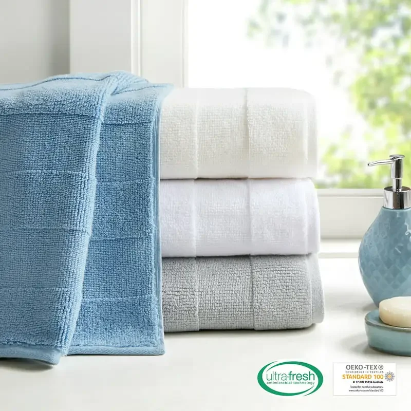 

Parker 6 Piece Zero Twist 600GSM Cotton Towel Set, Off-White for SPA Bathroom Bath Towels for Adults Children