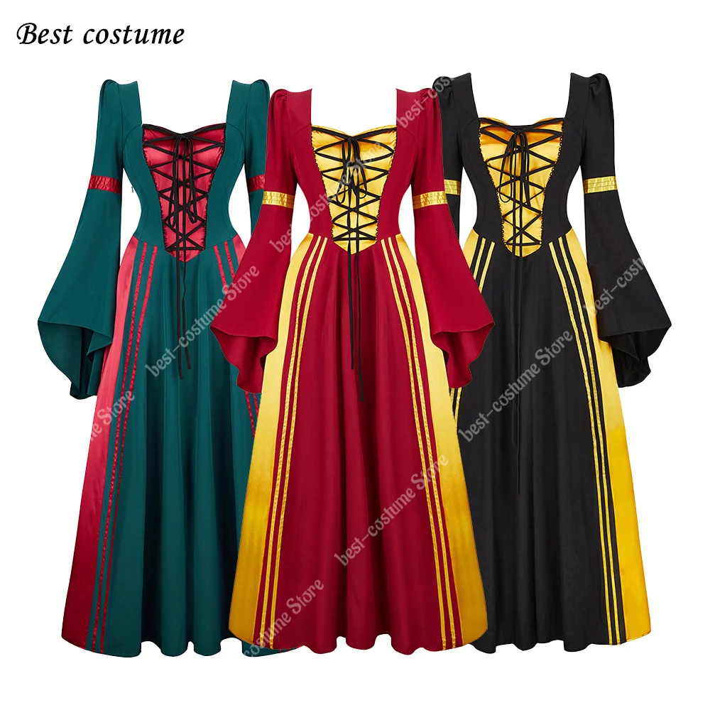 Medieval Dresses Women Cosplay Costume Renaissance Dresses Plus Size Long Sleeves Halloween Vampire Costumes for Women
Medieval Dresses Women Cosplay Costume Renaissance Dresses Plus Size Long Sleeves Halloween Vampire Costumes for Women