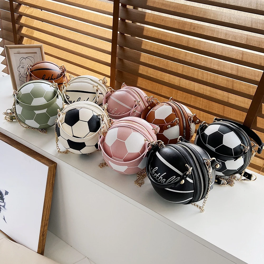 Novelty INS Fashion Women Ball Bag Soft PU Leather Round Crossbody Girls Chain Hand Bags Phone Purses Female Basketball Bag
Novelty INS Fashion Women Ball Bag Soft PU Leather Round Crossbody Girls Chain Hand Bags Phone Purses Female Basketball Bag