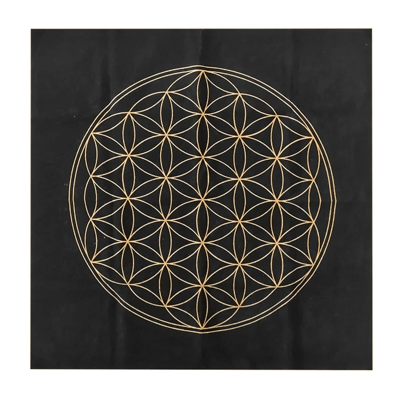 

652F Fortune Astrology Card Mat Board Game Tarot Card Special Tablecloth Flower of Life Divination Altar Cloth