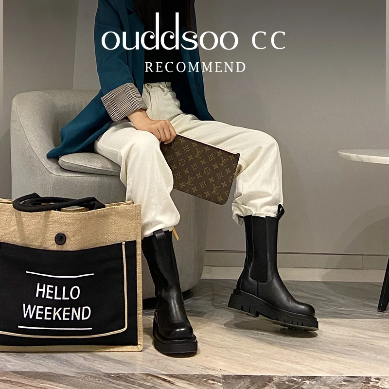 Ods Luxury Genuine Leather Chelsea Women Ankle Boots Chunky Winter Shoes Platform Ankle Boots Slip On Chunky Heel Bv Boot Brand
Ods Luxury Genuine Leather Chelsea Women Ankle Boots Chunky Winter Shoes Platform Ankle Boots Slip On Chunky Heel Bv Boot Brand
