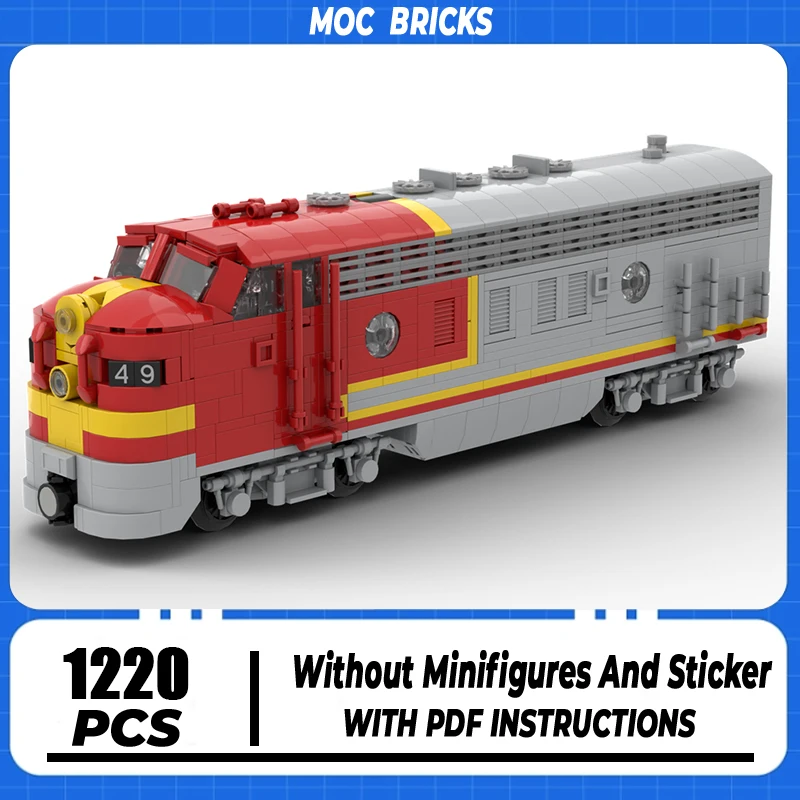 

Railway Train Series Moc Building Bricks EMD F7 Train Model Building Technology Modular Block DIY Toy Holiday Gifts