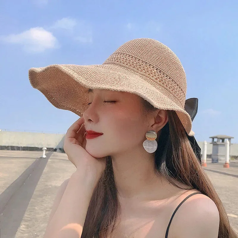 YUDX Cute Girl Bowknot Summer Hollow Out Sunshade Hats Women Korean Style Outdoor UV Protection Collapsible Women's Straw Caps
YUDX Cute Girl Bowknot Summer Hollow Out Sunshade Hats Women Korean Style Outdoor UV Protection Collapsible Women's Straw Caps