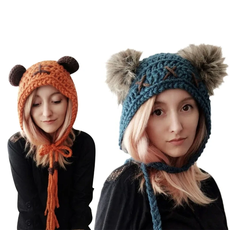 Winter Bear Hat Furry Ear Oversized Bear Hats Headdress Photo Props M6CD 
Winter Bear Hat Furry Ear Oversized Bear Hats Headdress Photo Props M6CD