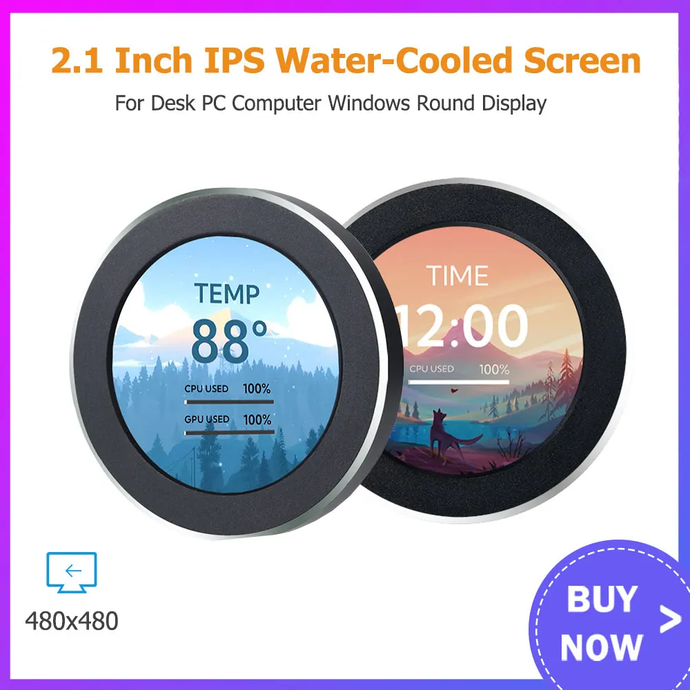 Круглый вторичный экран 2,1 дюйма IPS с водяным охлаждением 480x48 0 CPU GPU RAM HDD, свободный мониторинг AIDA64 для настольного ПК, Windows
Круглый вторичный экран 2,1 дюйма IPS с водяным охлаждением 480x48 0 CPU GPU RAM HDD, свободный мониторинг AIDA64 для настольного ПК, Windows