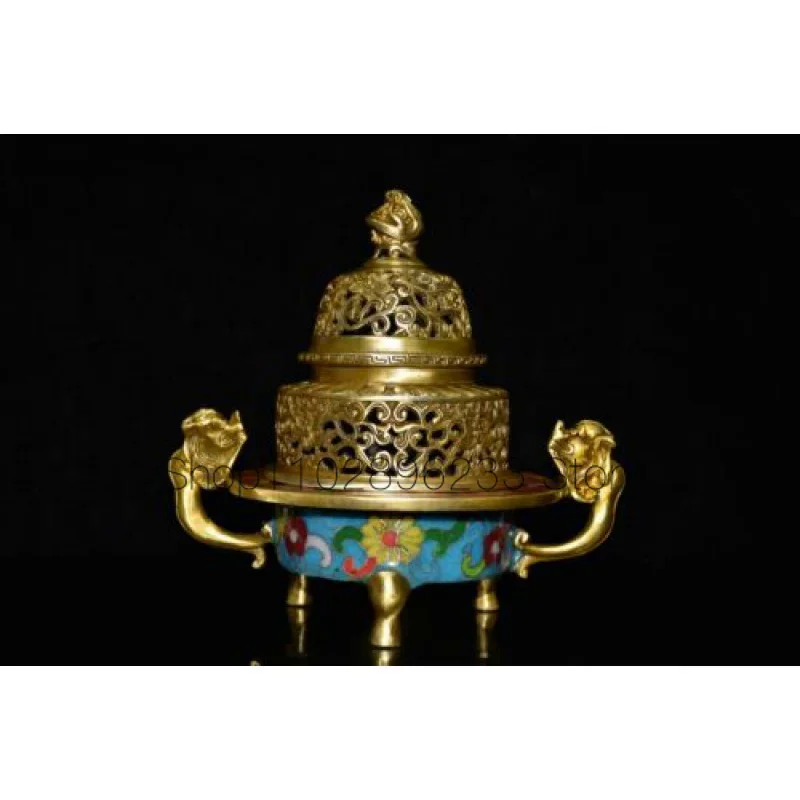 7-Inch Chinese Cloisonne Copper Incense Burner Incense Burner Old Brass Animal Pot
7-Inch Chinese Cloisonne Copper Incense Burner Incense Burner Old Brass Animal Pot
