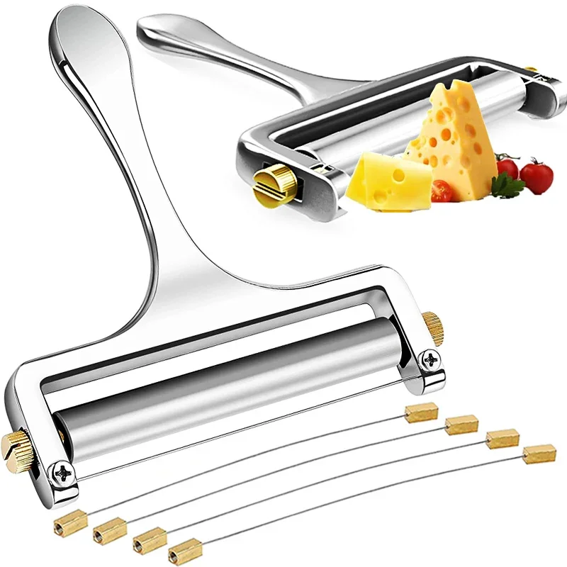 

Cheese Slicer Adjustable Thickness Stainless Steel Wire Cheese Tools for Cheddar Gruyere Raclette Mozzarella Cheese Block Терка