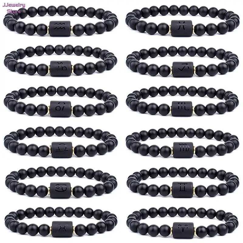 Black Stone Beads 12 Constellation Couple Bracelet Men Bracelets ForFriendship Gift Bracelet on Hand Man Mens Jewellery
Black Stone Beads 12 Constellation Couple Bracelet Men Bracelets ForFriendship Gift Bracelet on Hand Man Mens Jewellery