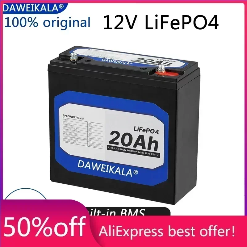 New 12V 20Ah LiFePo4 Battery Lithium Iron Phosphate 12V 24V LiFePo4 Rechargeable Battery for Kid Scooters Boat Motor No Tax
New 12V 20Ah LiFePo4 Battery Lithium Iron Phosphate 12V 24V LiFePo4 Rechargeable Battery for Kid Scooters Boat Motor No Tax