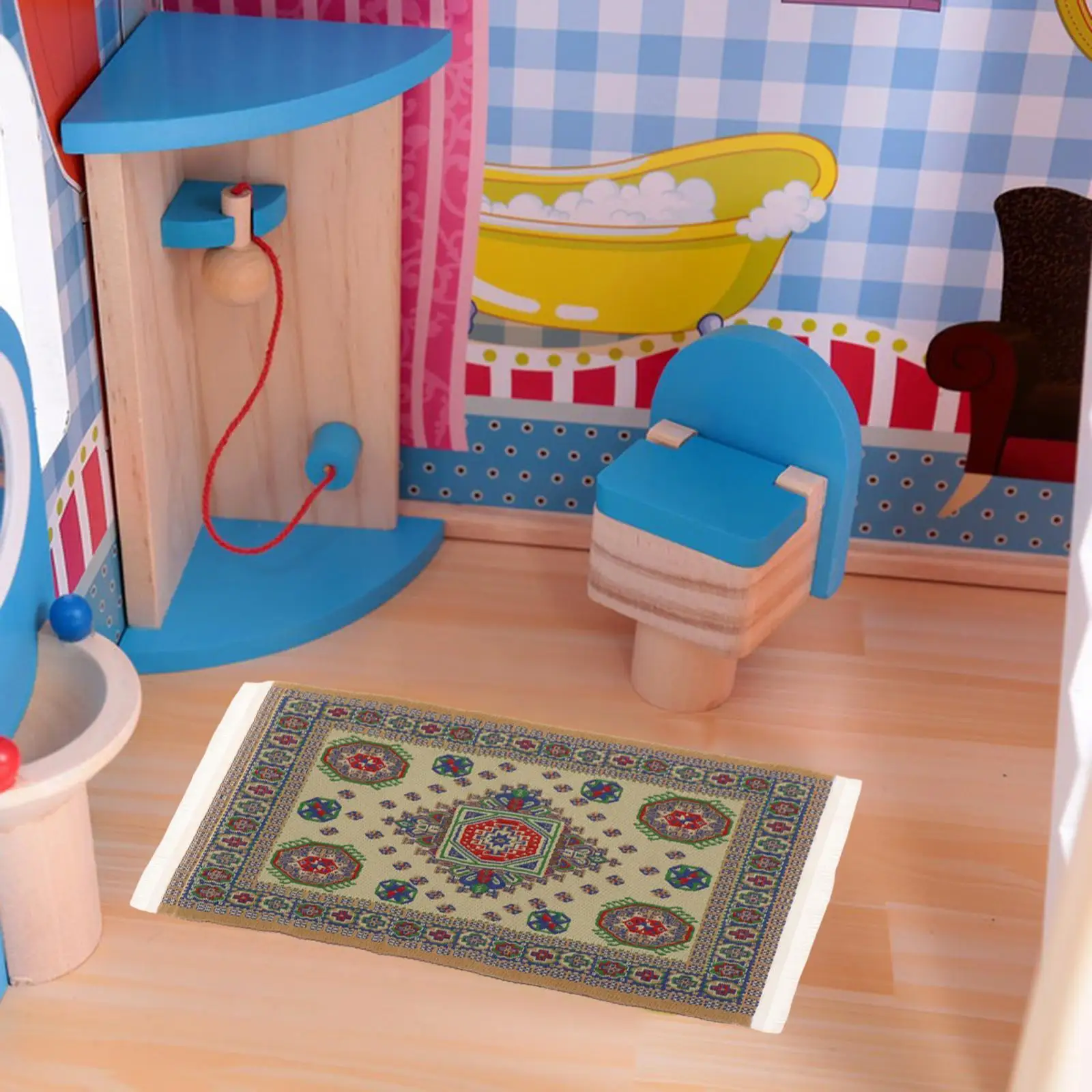 1/12 Scale Dollhouse Embroidery Carpet Retro Toy Furniture Handmade Vintage Decoration Welcome Mat Carpeting Decor Turkish Rug
1/12 Scale Dollhouse Embroidery Carpet Retro Toy Furniture Handmade Vintage Decoration Welcome Mat Carpeting Decor Turkish Rug