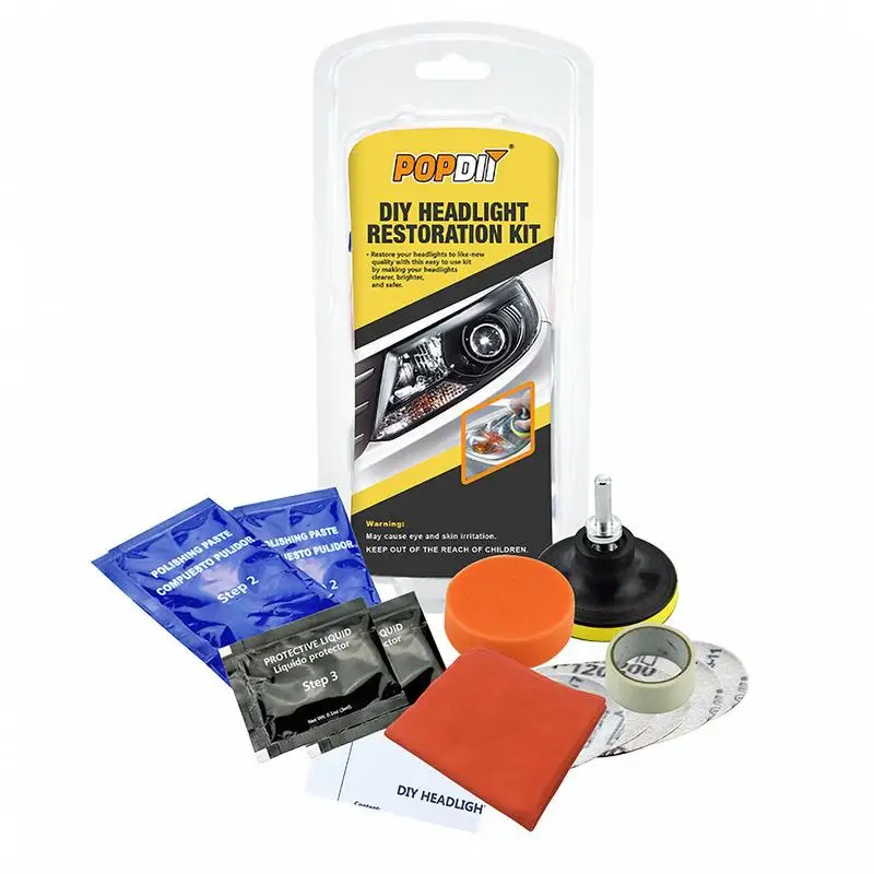 DIY Headlight Restoration Polishing Kits Car Care Wash Head Lamps Brightener Refurbish For Yellowing Scratches Oxidation
DIY Headlight Restoration Polishing Kits Car Care Wash Head Lamps Brightener Refurbish For Yellowing Scratches Oxidation