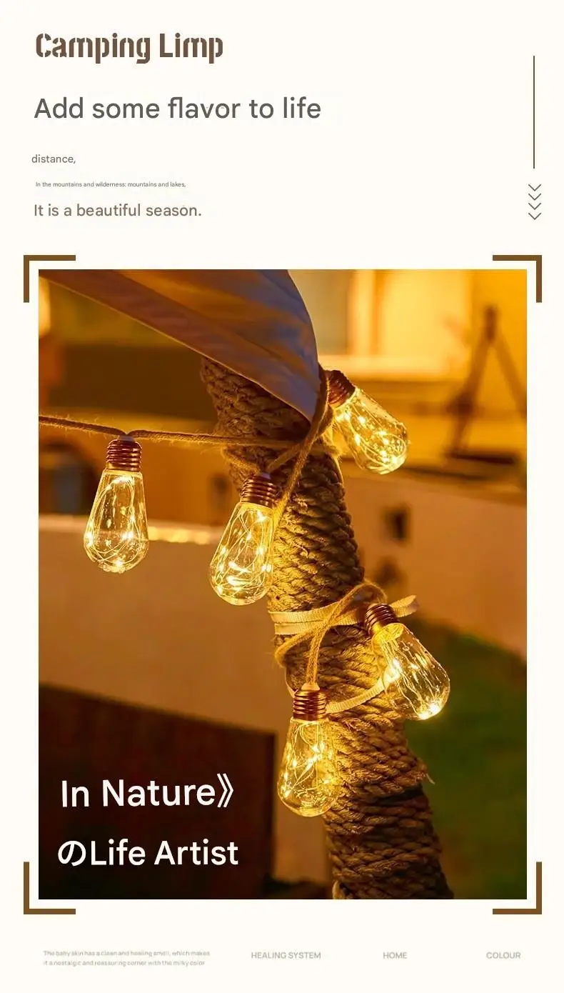 Solar Powered Garden String Lights - 16 LED Bulbs 7 S7ea0e72d7d784787a6592d316b0a2920e