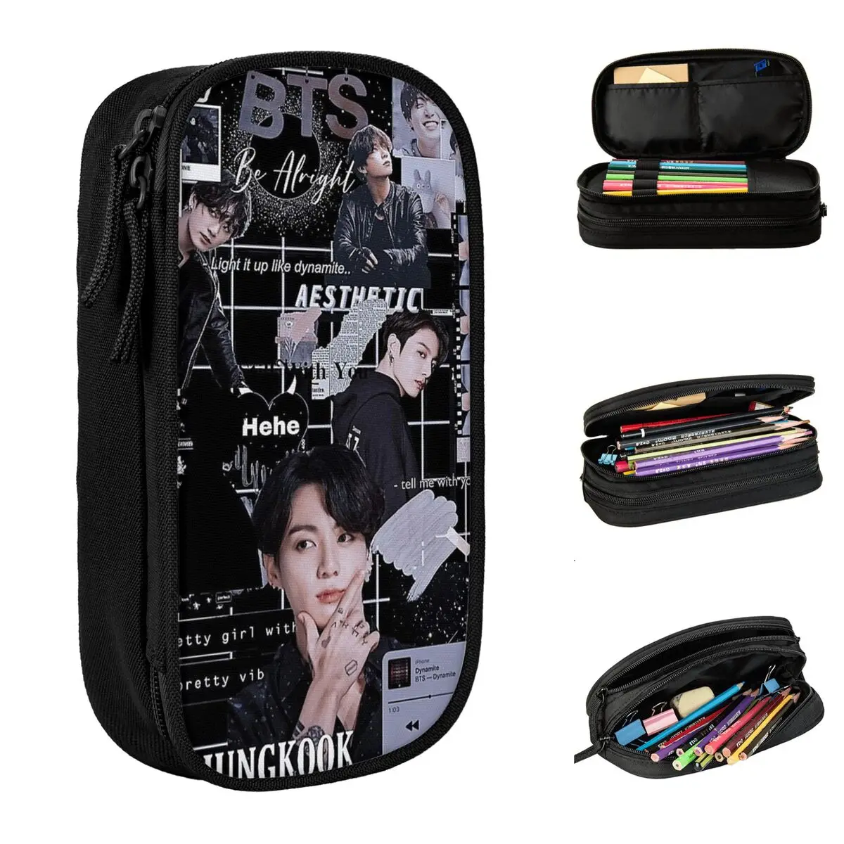 Пенал большой емкости Jungkook Seven, школьные принадлежности, корейский популярный двухслойный пенал, женская косметичка
Пенал большой емкости Jungkook Seven, школьные принадлежности, корейский популярный двухслойный пенал, женская косметичка