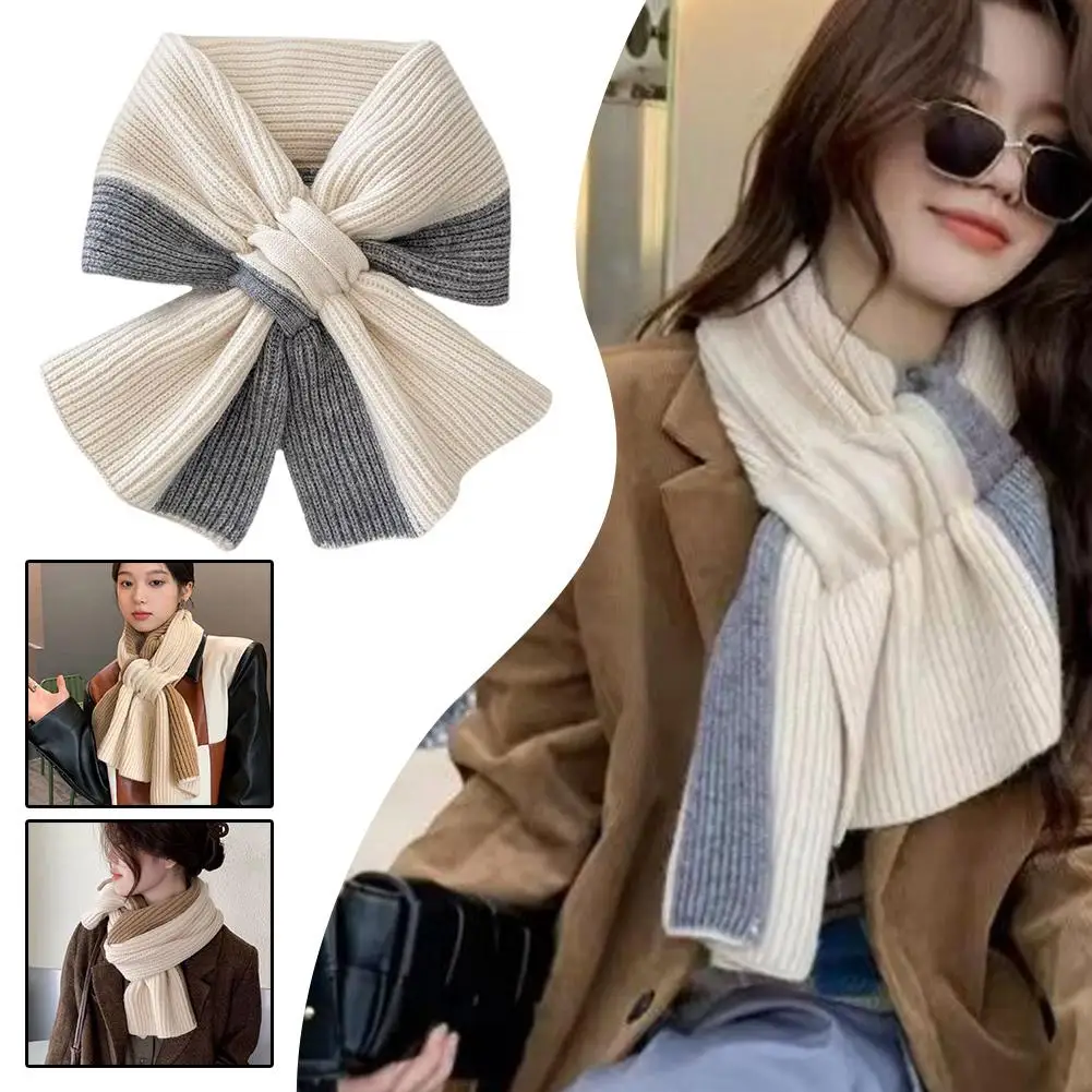 Korean Style Knitted Scarf For Women Autumn Winter Soft Cross Patchwork Colors Simple Japanese Scarves Lady Warm Neck Prote F1L7
Korean Style Knitted Scarf For Women Autumn Winter Soft Cross Patchwork Colors Simple Japanese Scarves Lady Warm Neck Prote F1L7