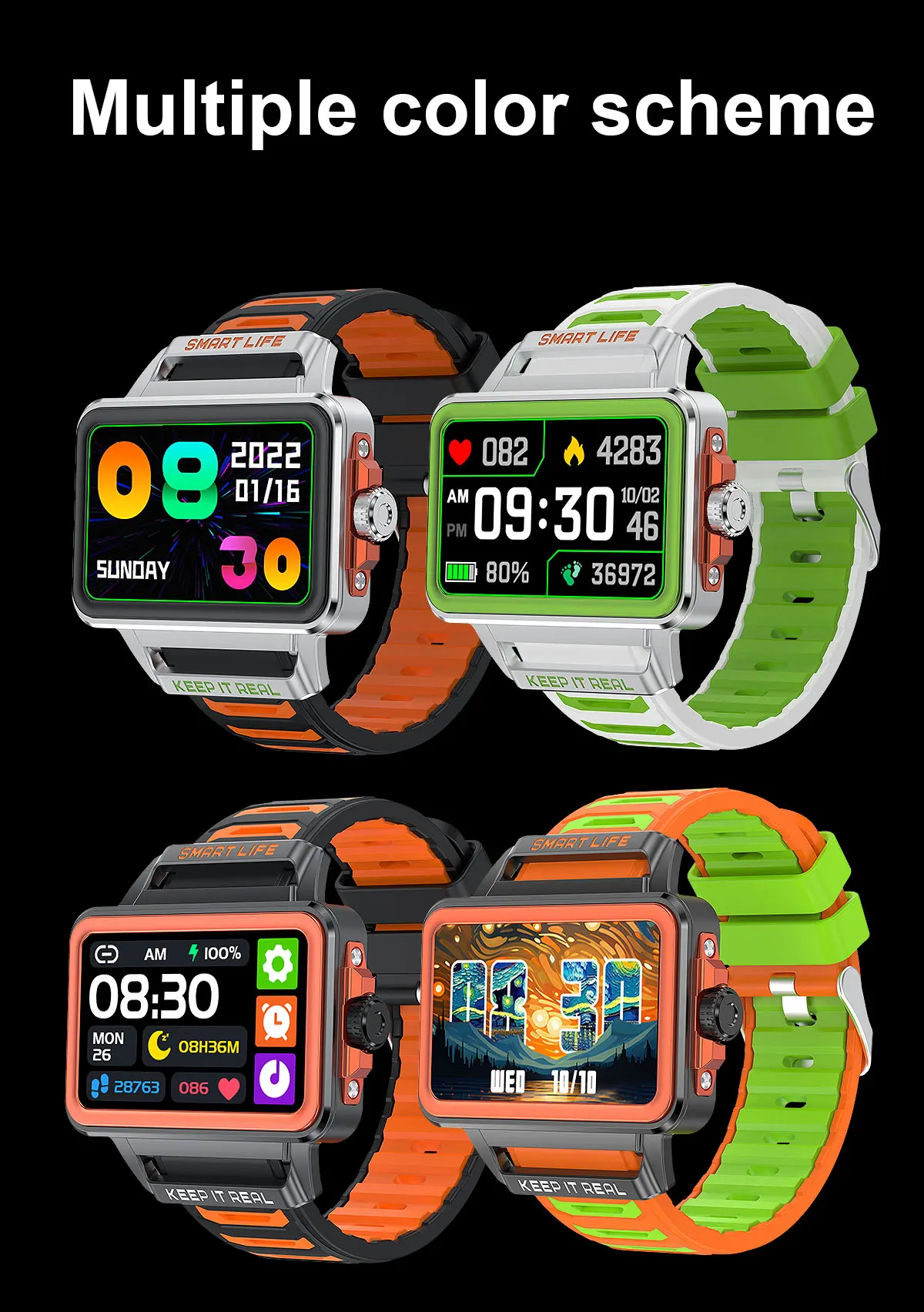 S666 Fashion Smart Watch Men Women Bluetooth Call 1.57