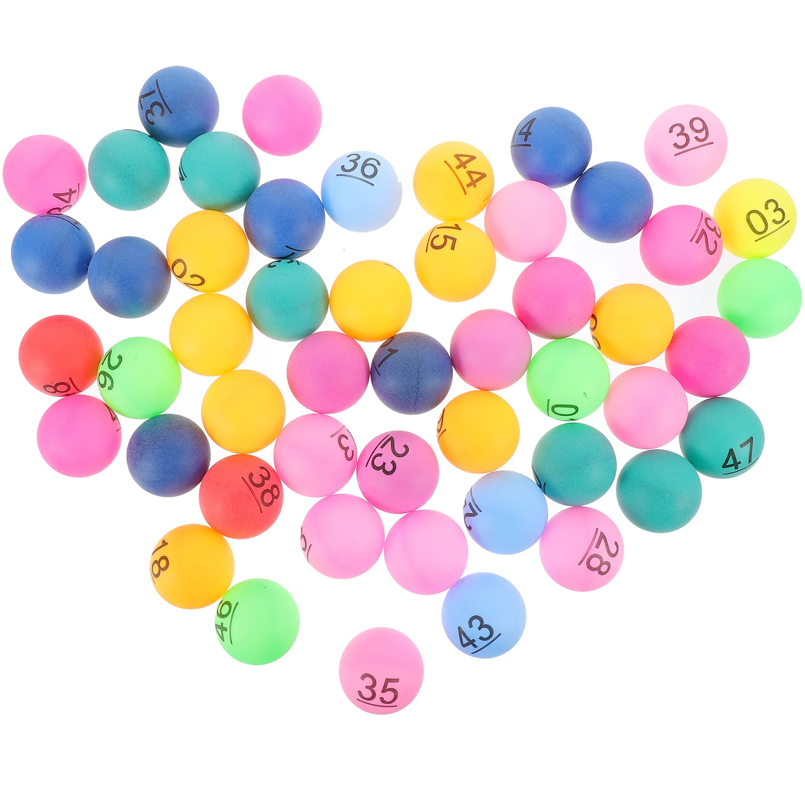 

50 Pcs Digital Table Tennis Sphere Lottery Balls Party Numbered Picking Props for Home Funny Pp Interesting Game Raffle Drawing
