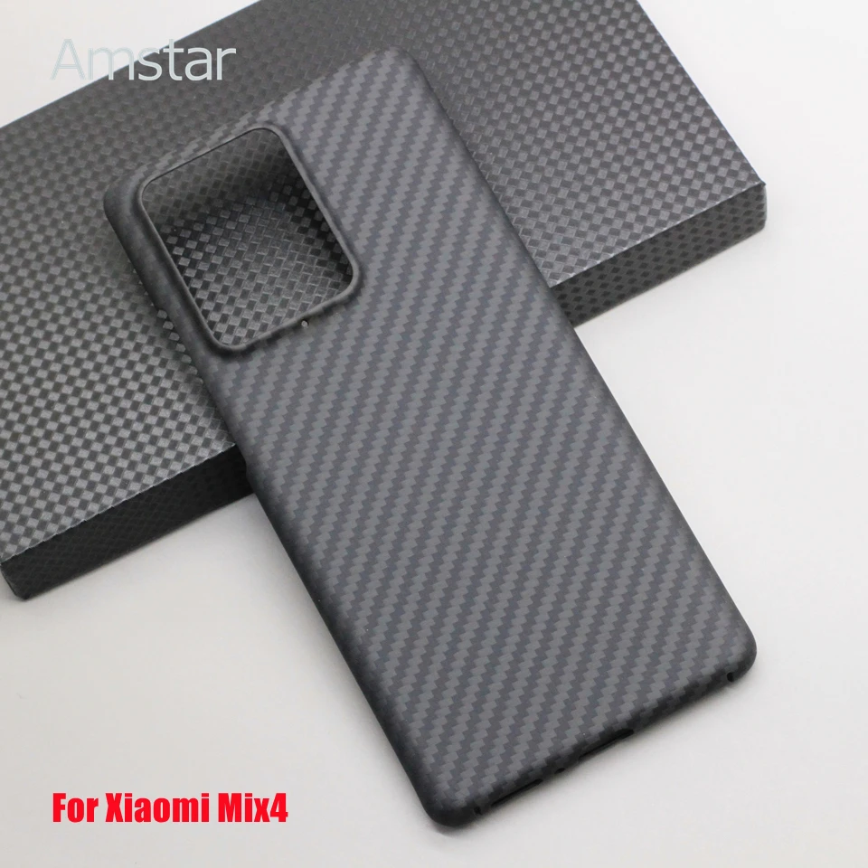 

Премиум Защитный чехол Amstar из чистого углеродного волокна для Xiaomi MIX4, ультратонкие деловые роскошные чехлы из арамидного волокна MIX4