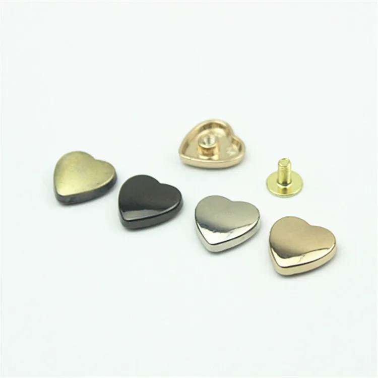 100pcs Heart Shape Metal Screw Back Rivets for Leather Studs Nail Garment Leather Craft Belt Wallet Bag Decoration Hardware 10mm
100pcs Heart Shape Metal Screw Back Rivets for Leather Studs Nail Garment Leather Craft Belt Wallet Bag Decoration Hardware 10mm
