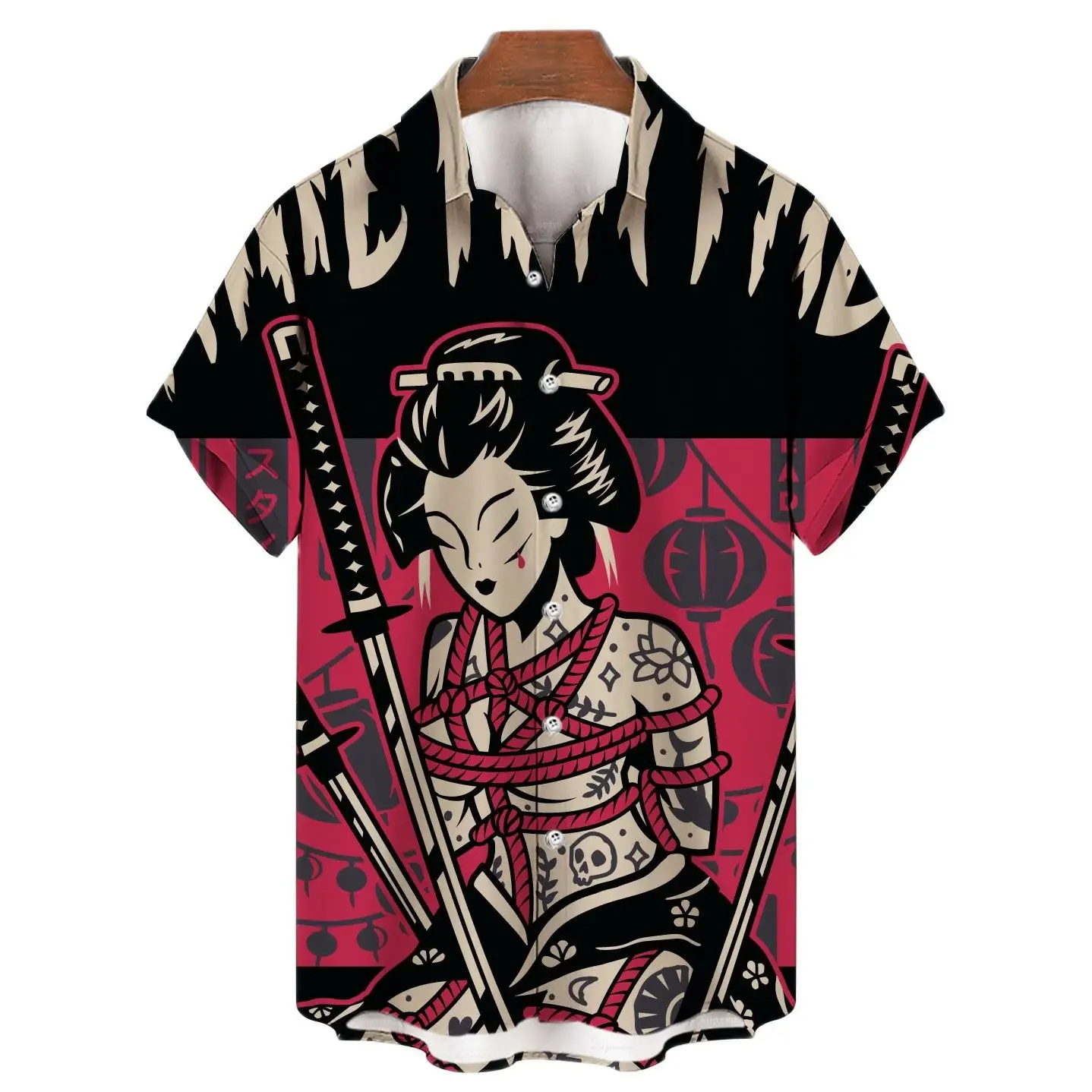 

Shirts For Men 3d Vintage Horror Skull Rocker Print Gothic Rockabilly Hawaiian Shirt Short Sleeve Top Homme Harajuku Ropa Hombre