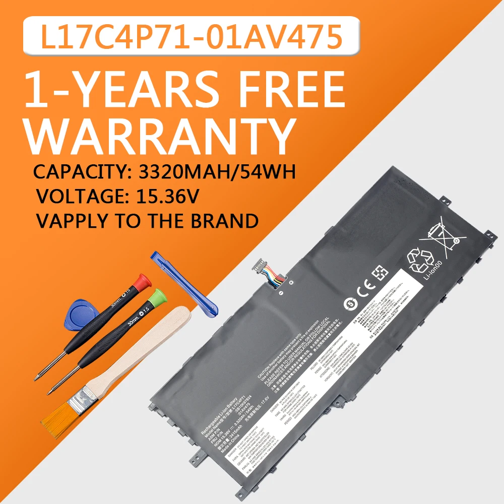 New 01AV474 Battery For Lenovo ThinkPad X1 YOGA GEN 3 2018 01AV475 L17M4P71 L17C4P71 SB10K97623 01AV499 L17C3P71
New 01AV474 Battery For Lenovo ThinkPad X1 YOGA GEN 3 2018 01AV475 L17M4P71 L17C4P71 SB10K97623 01AV499 L17C3P71